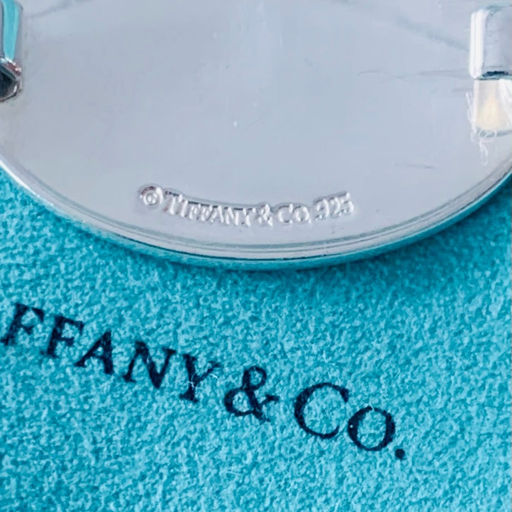 Tiffany & Co. Silver Round ID Cuff Bracelet with Tiffany Blue Box - Picture 5 of 12